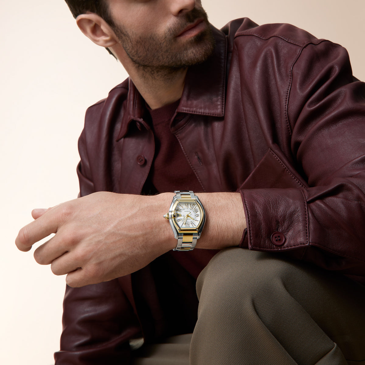 Cartier Roadster Large Model in Yellow Gold & Steel Automatic W2RD0010