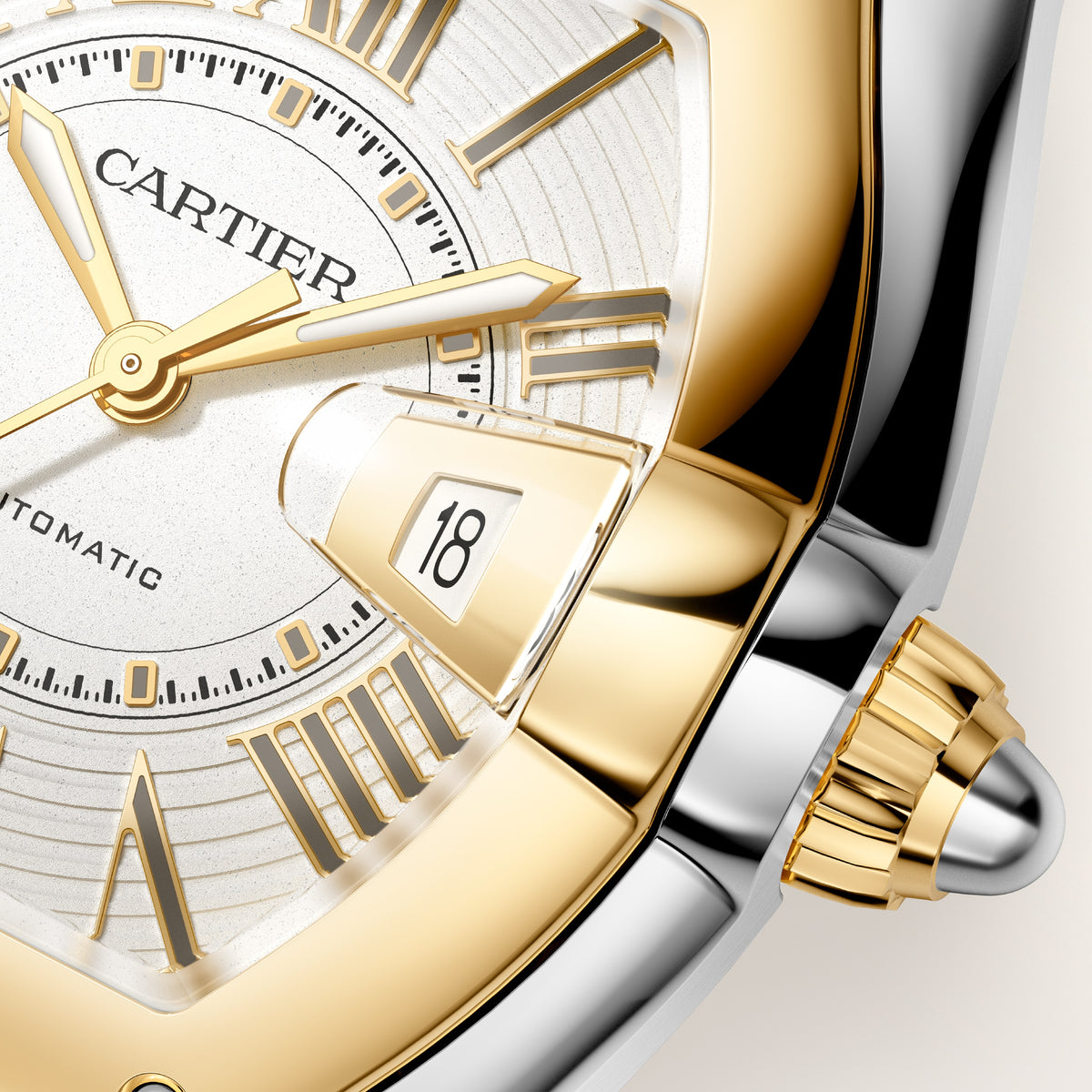 Cartier Roadster Large Model in Yellow Gold & Steel Automatic W2RD0010