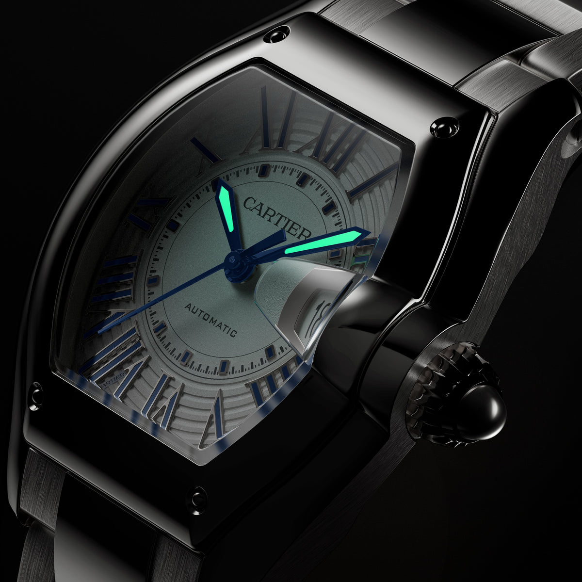 Cartier Roadster Medium Model in Stainless Steel Automatic WSRD0019