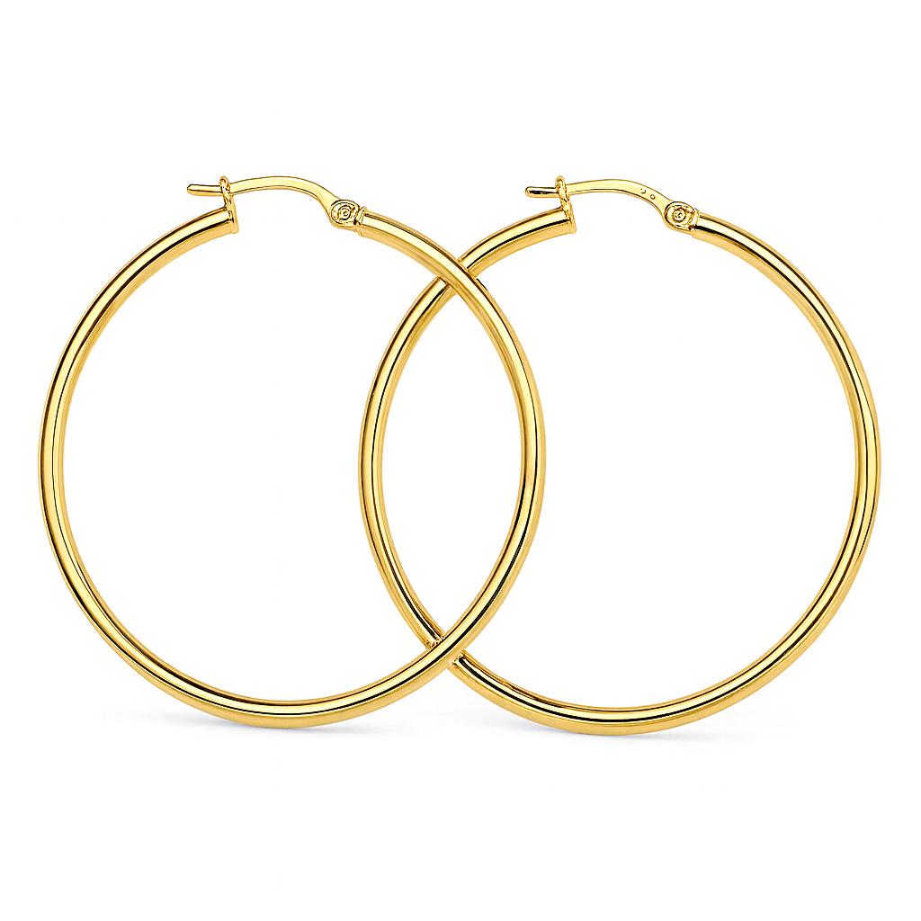 54MM 9CT YELLOW GOLD HOOP EARRINGS | ST23308
