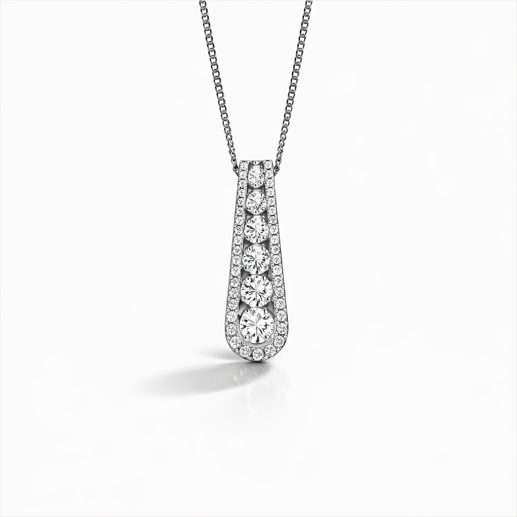 Diamond Pendant | 18ct White Gold | SE13923