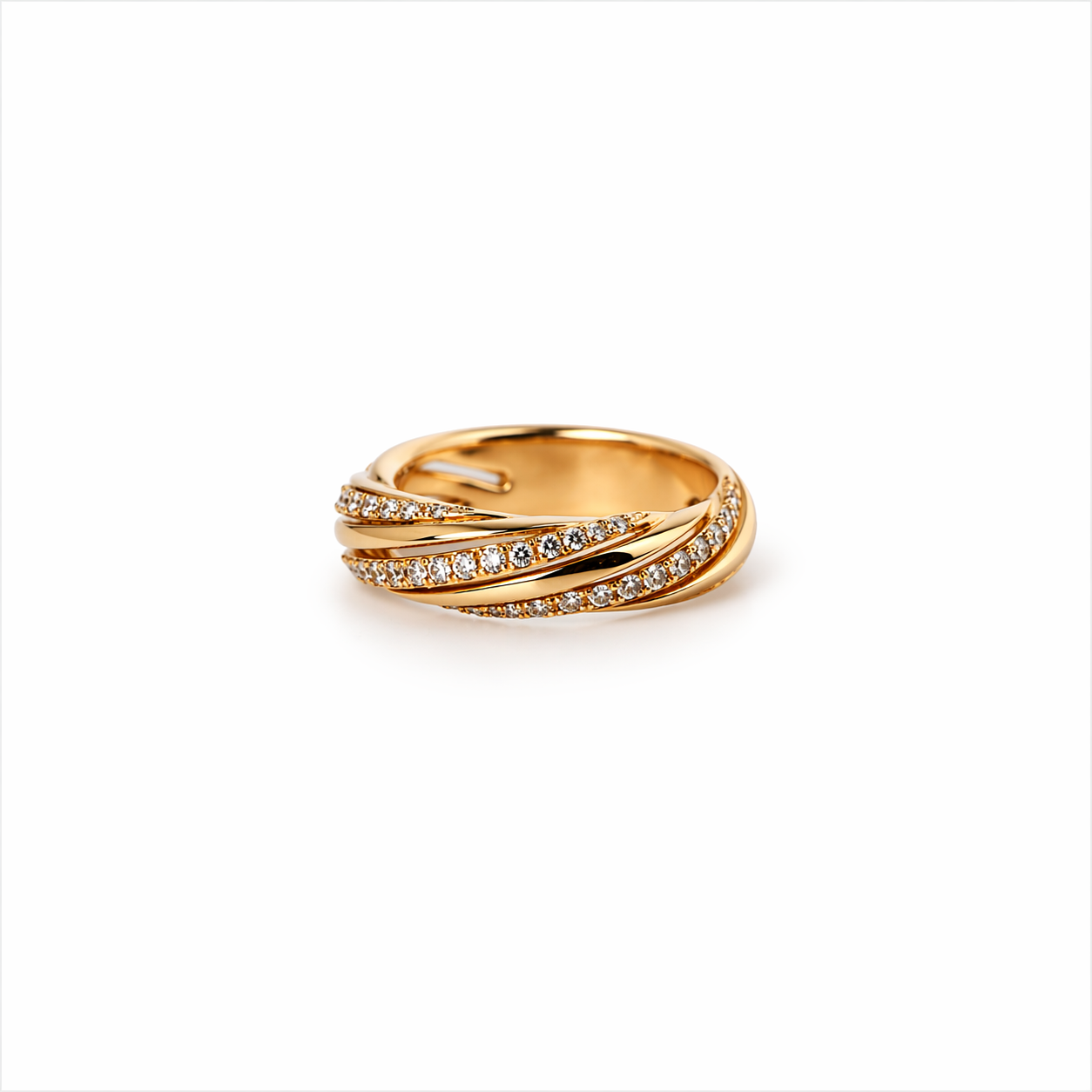 Three Row Fancy Ring in 18ct Rose Gold | Diamonds | TP13508
