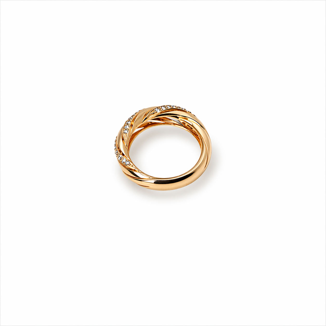 Three Row Fancy Ring in 18ct Rose Gold | Diamonds | TP13508