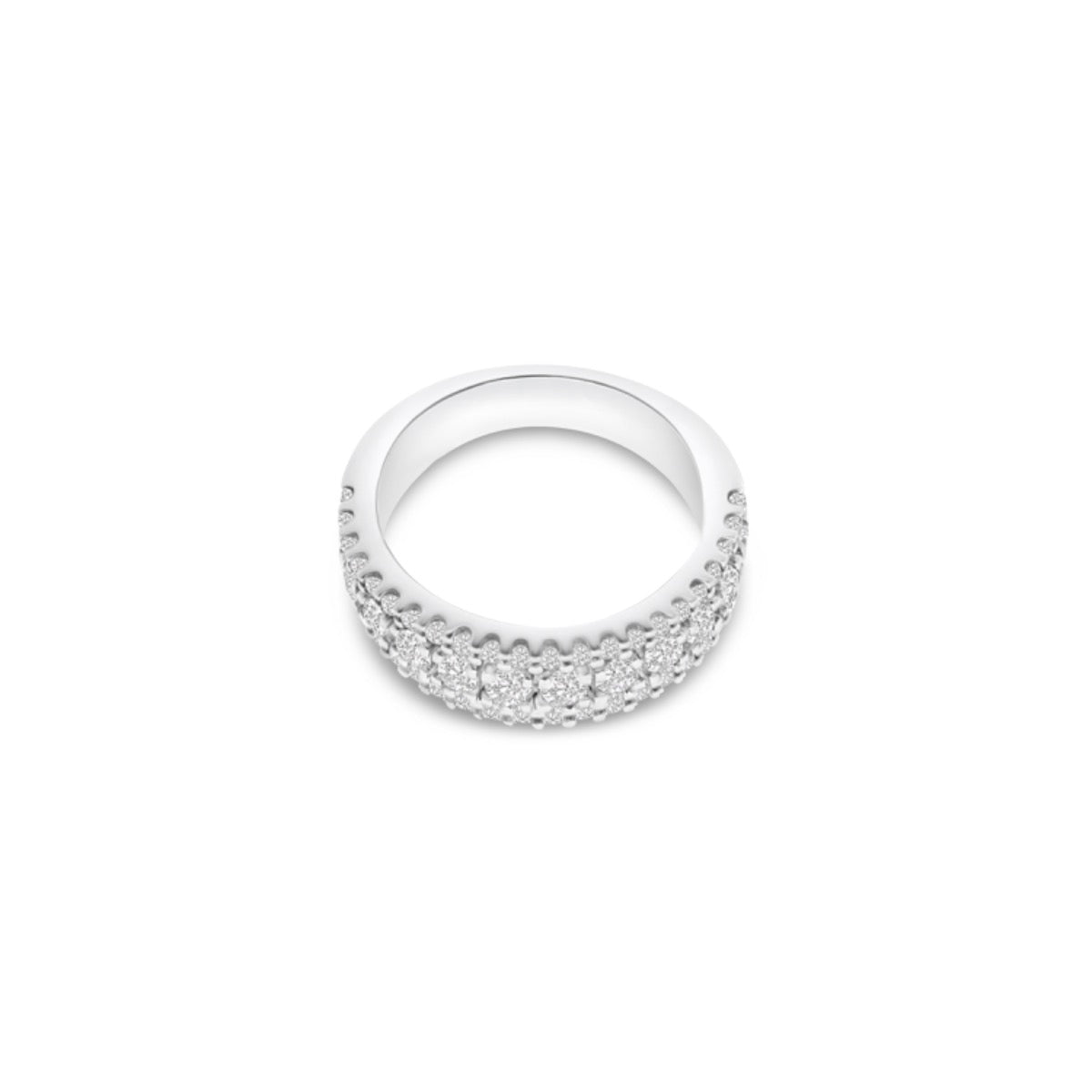 Three Row Half Eternity Ring | Diamonds | HET769