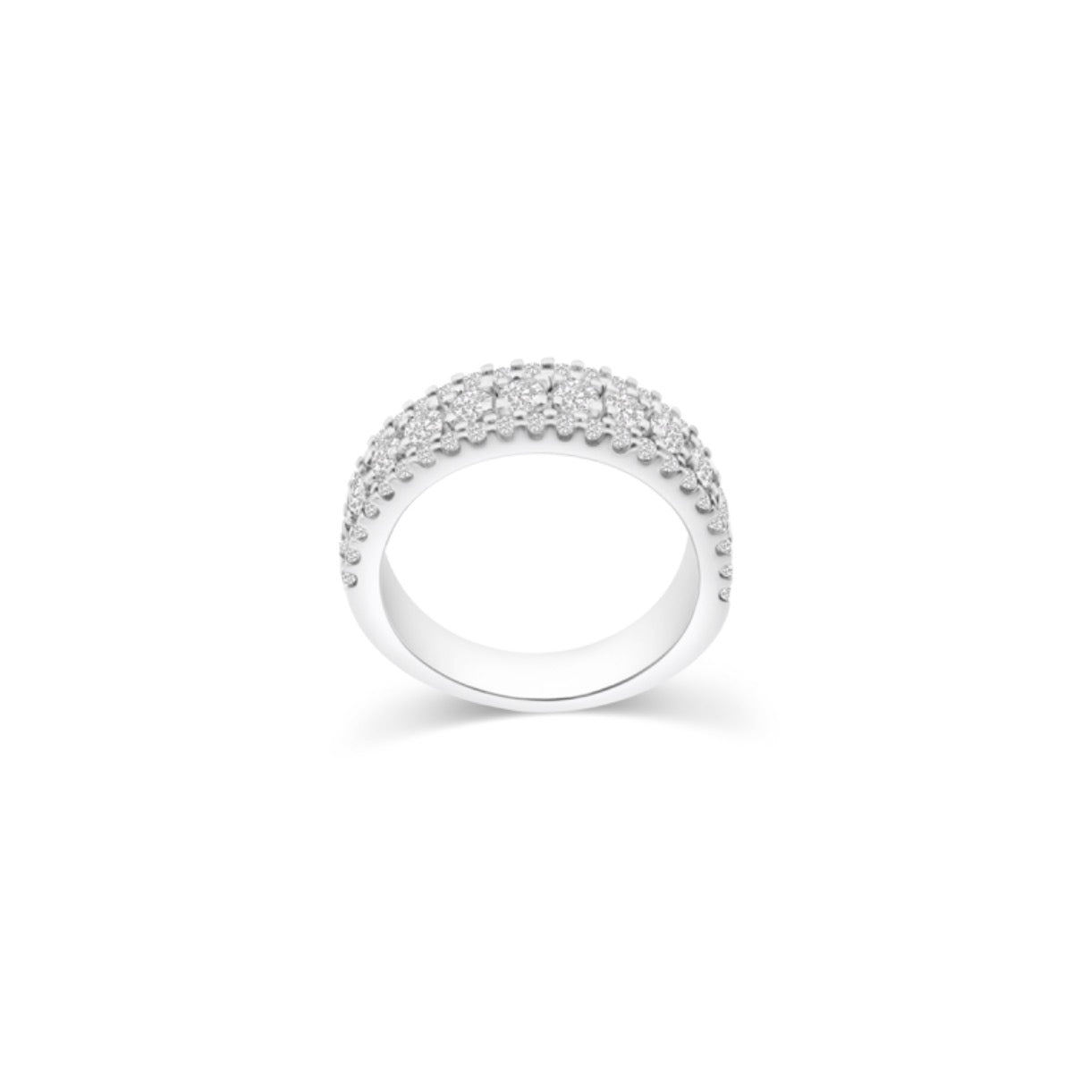 Three Row Half Eternity Ring | Diamonds | HET769