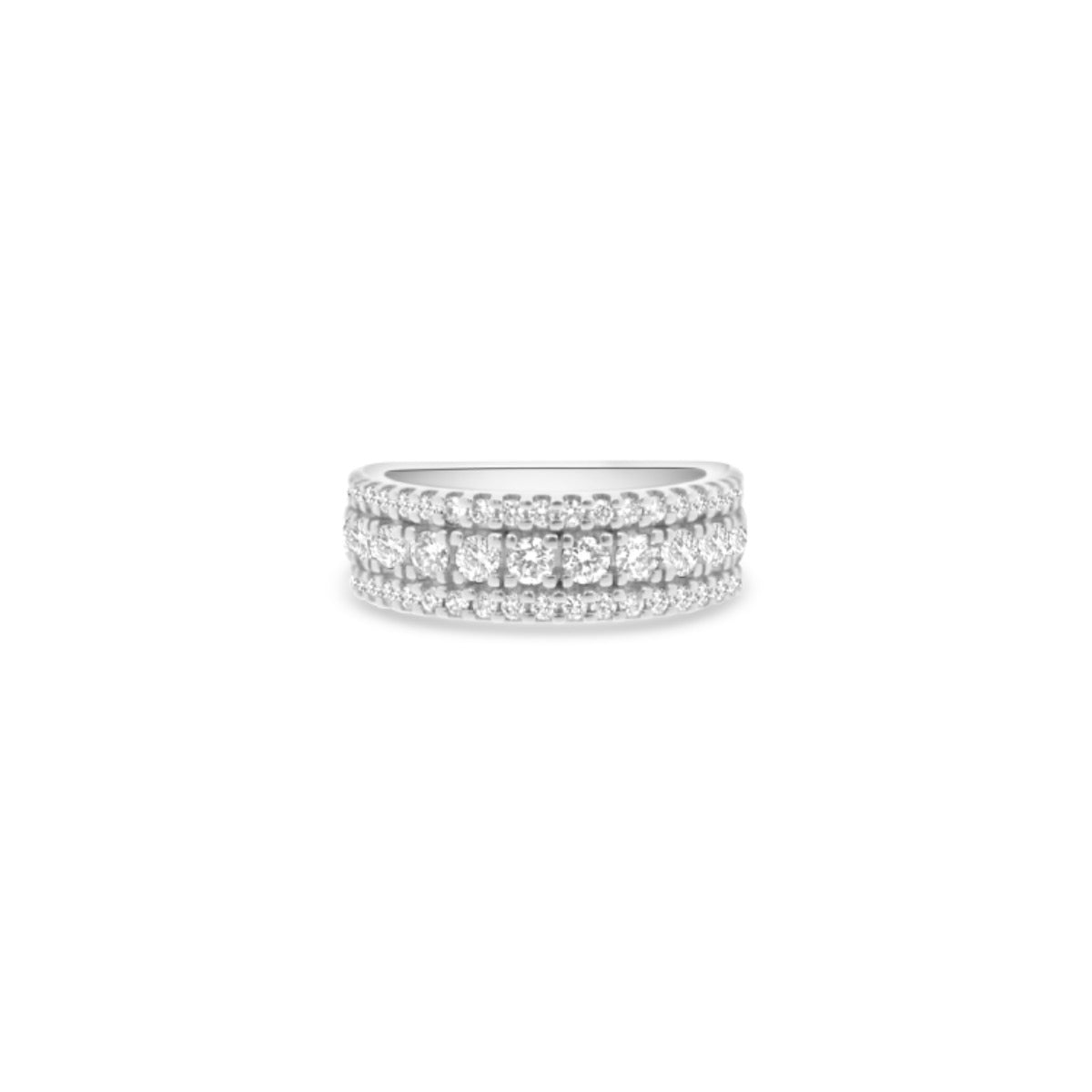 Three Row Half Eternity Ring | Diamonds | HET769