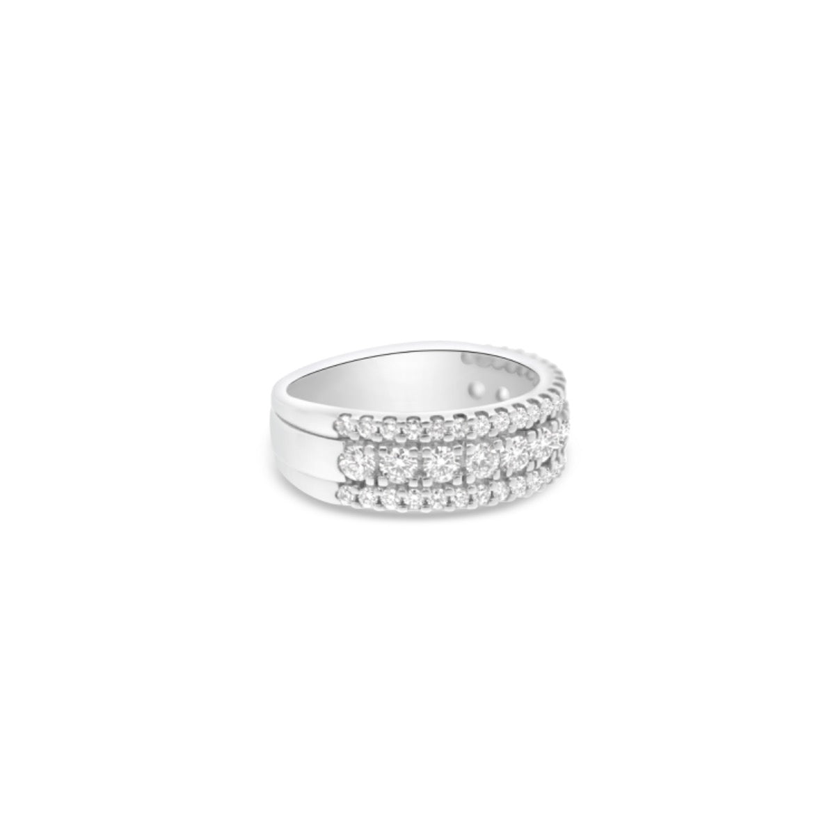 Three Row Half Eternity Ring | Diamonds | HET769