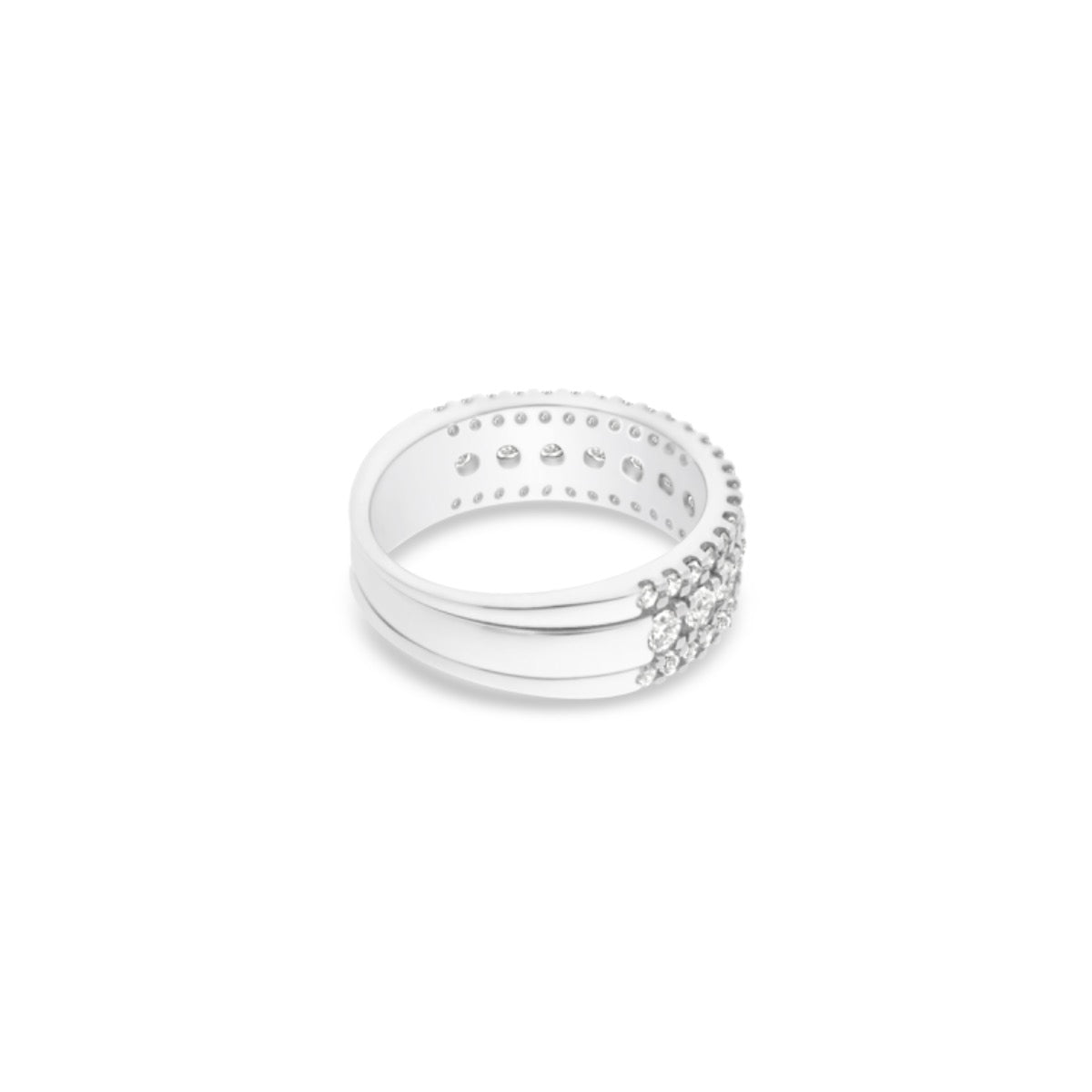 Three Row Half Eternity Ring | Diamonds | HET769
