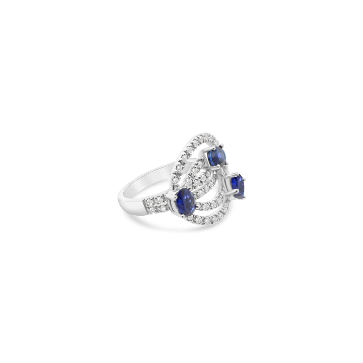 18ct White Gold Sapphire & Diamond Dress Ring | PF6503