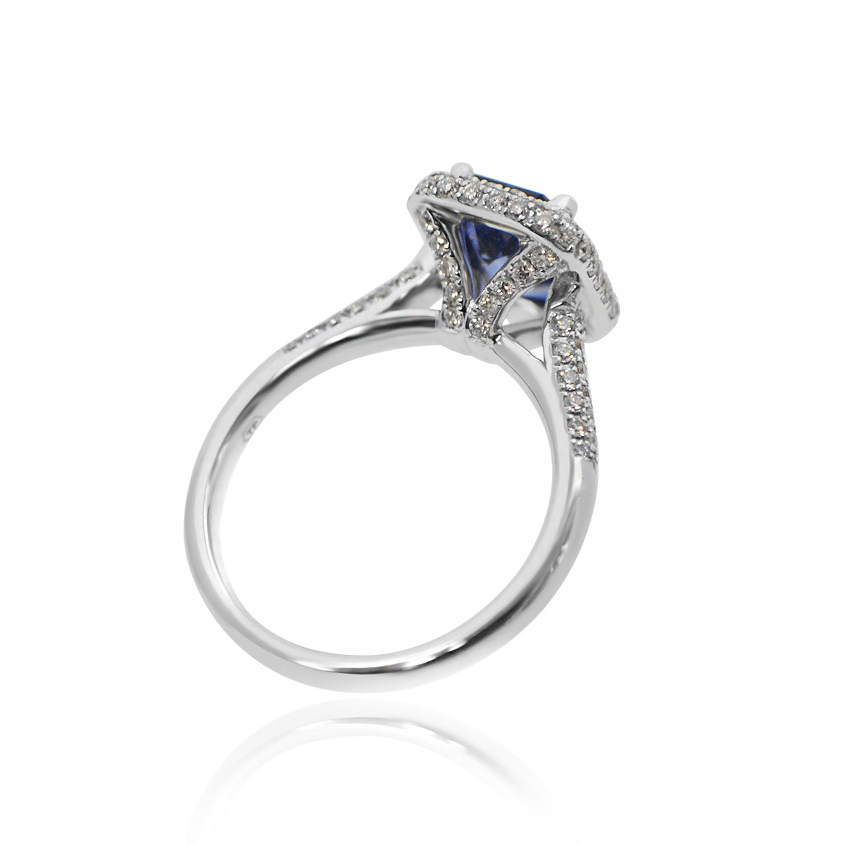 2.42ct Sapphire & Diamond Ring in 18ct White Gold | TP9503
