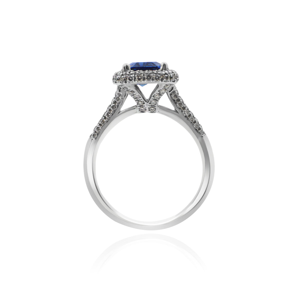 2.42ct Sapphire & Diamond Ring in 18ct White Gold | TP9503