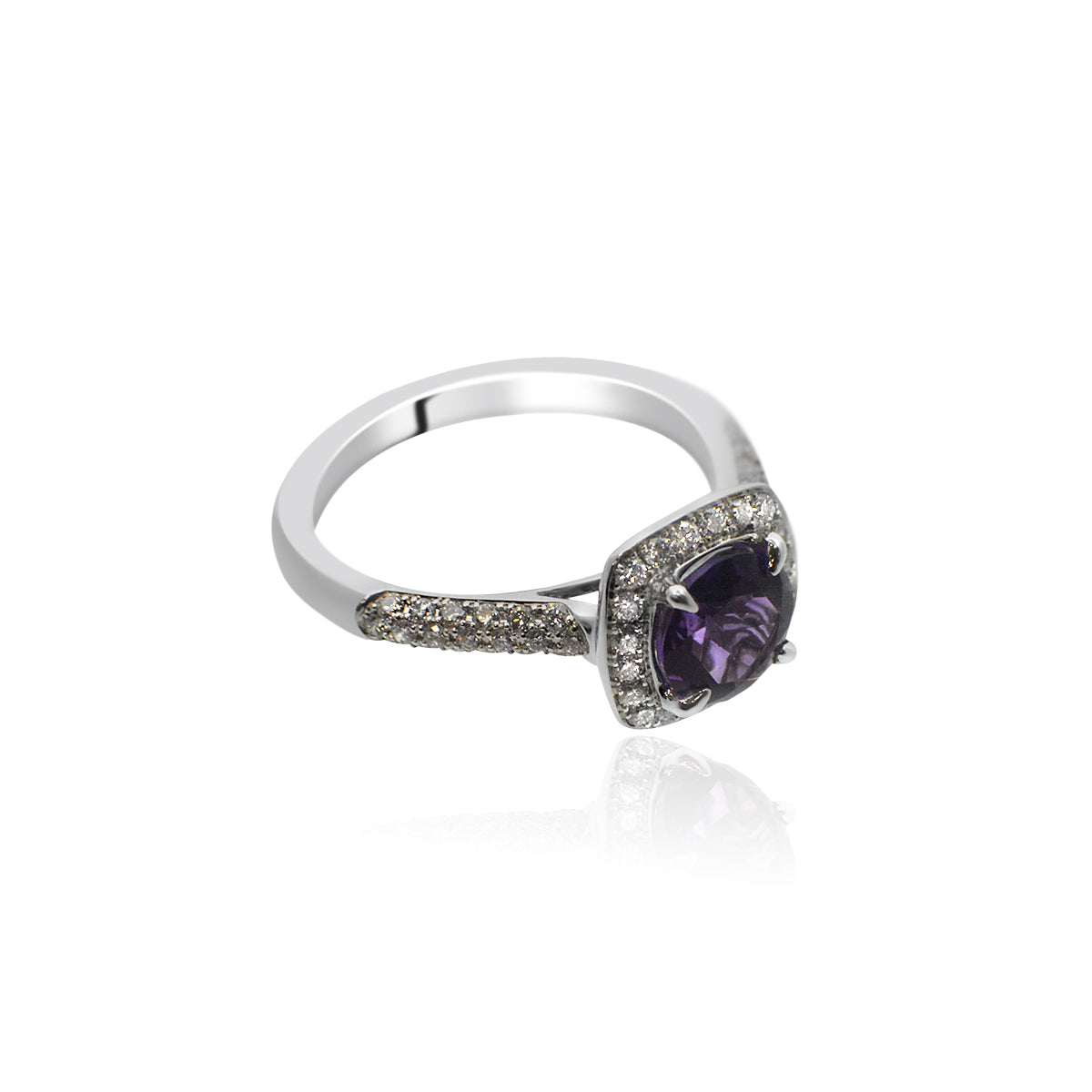 1.03ct Amethyst & Diamond Ring | TP13513