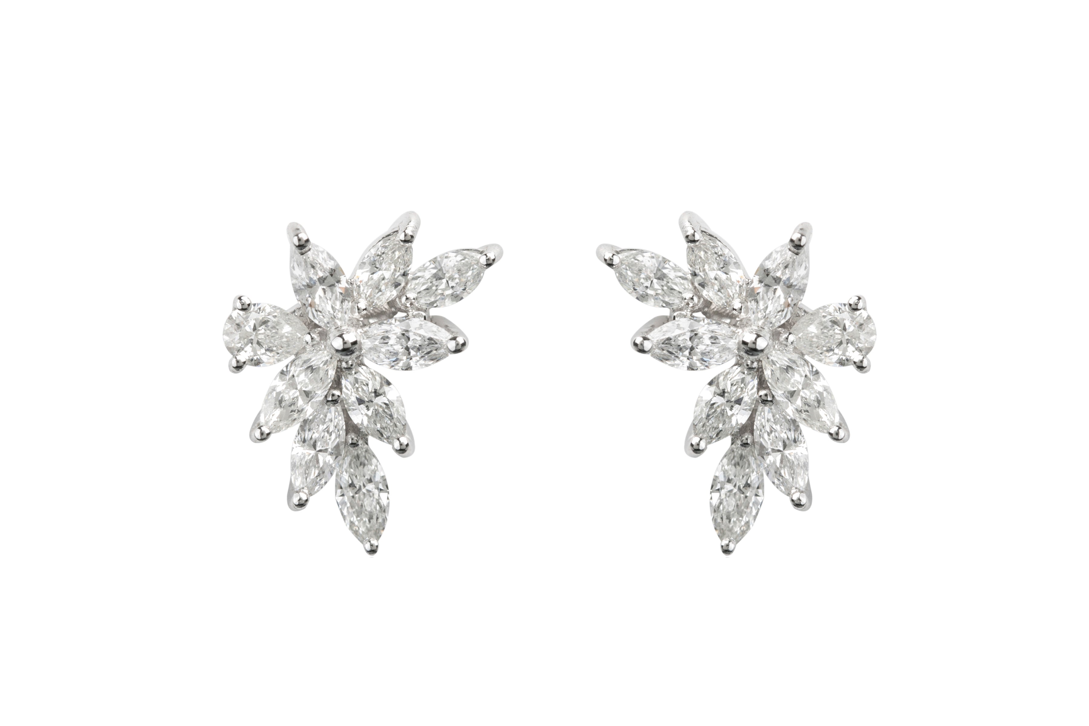 Marquise Diamond Fancy Earrings in 18ct White Gold