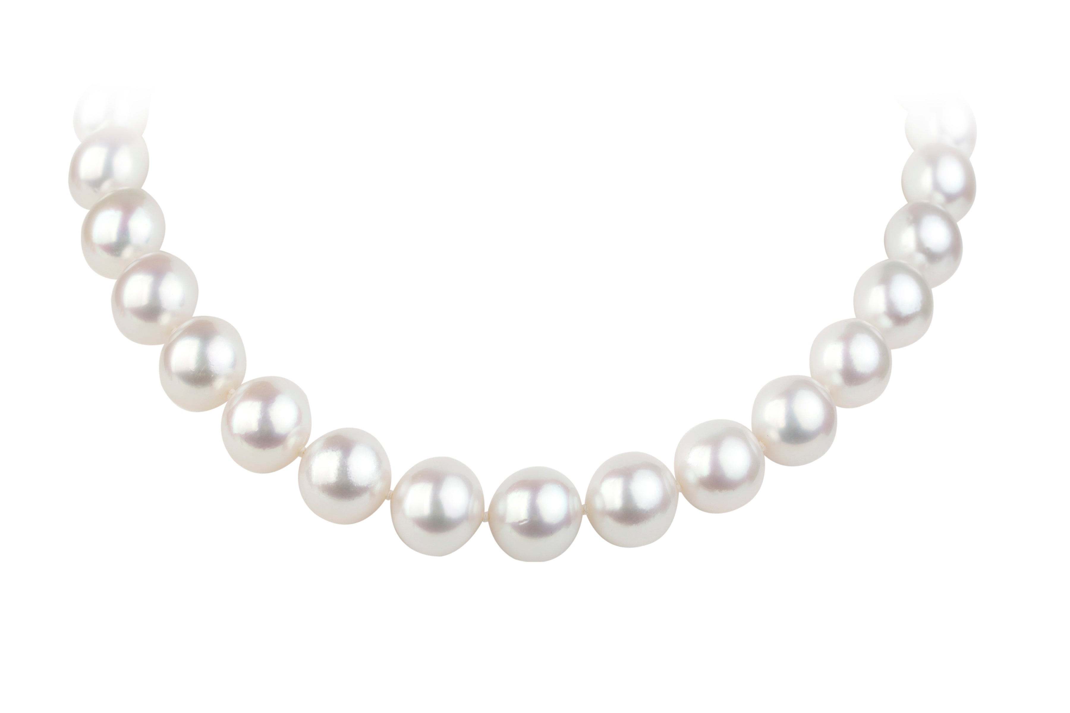 South Sea Cultured Pearl Graduate Choker with Diamond set Clasp in 18ct White Gold