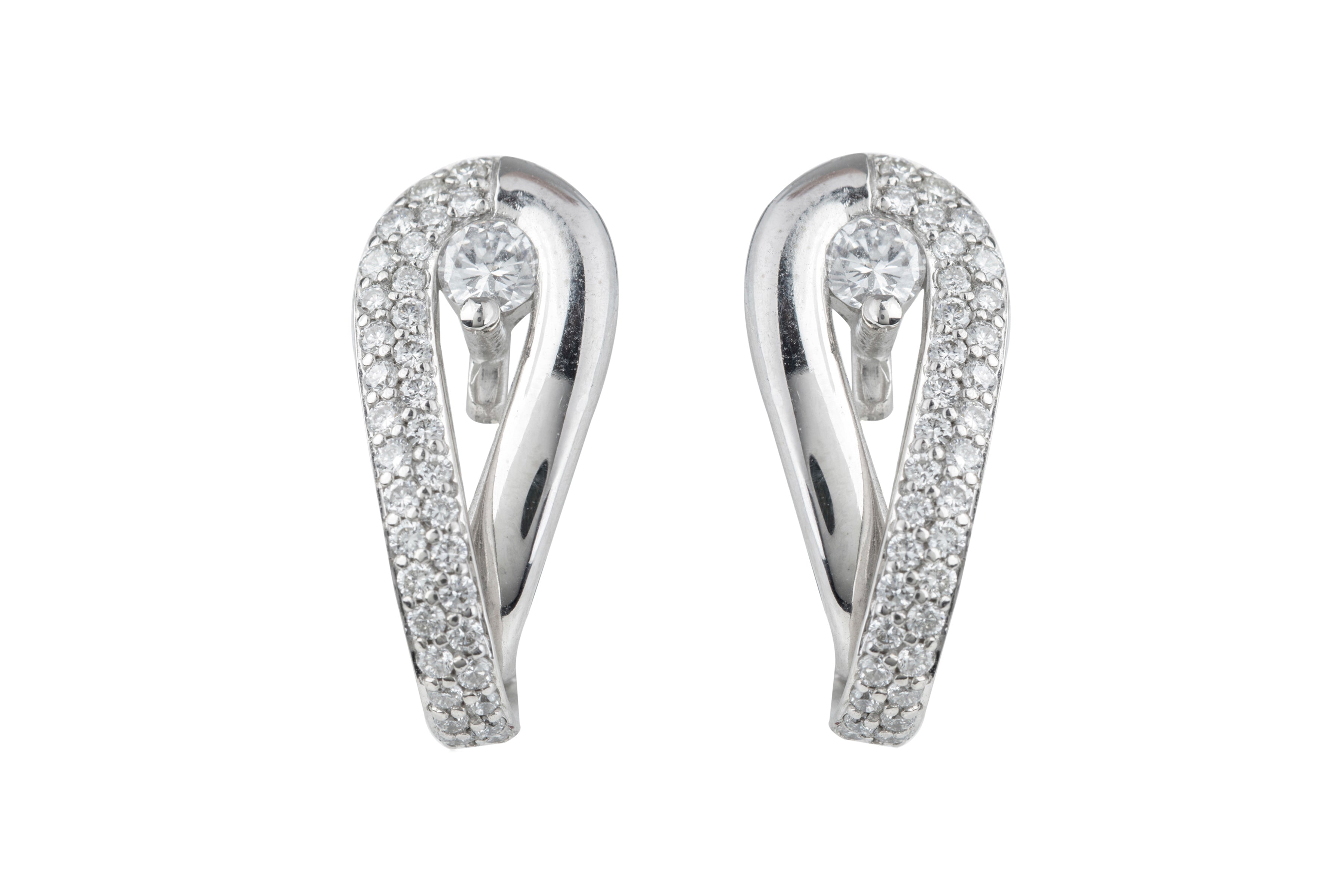 Diamond Earrings in 18ct White Gold
