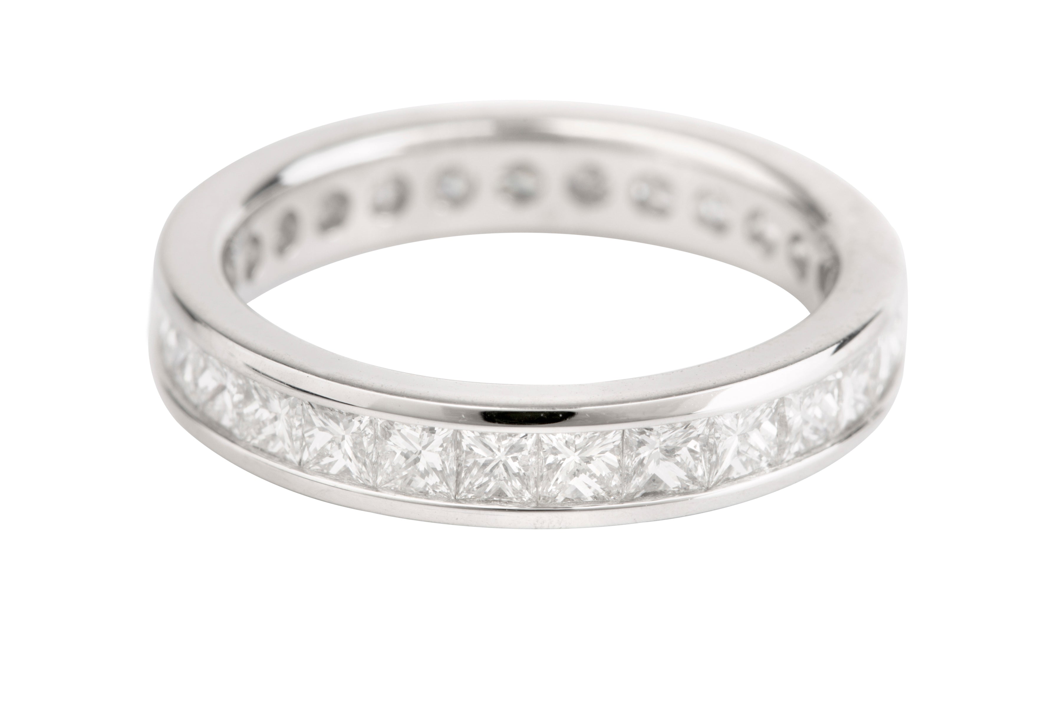 ET105 Princess Cut Diamond Full Eternity Channel set Ring in Platinum (2.00ct)