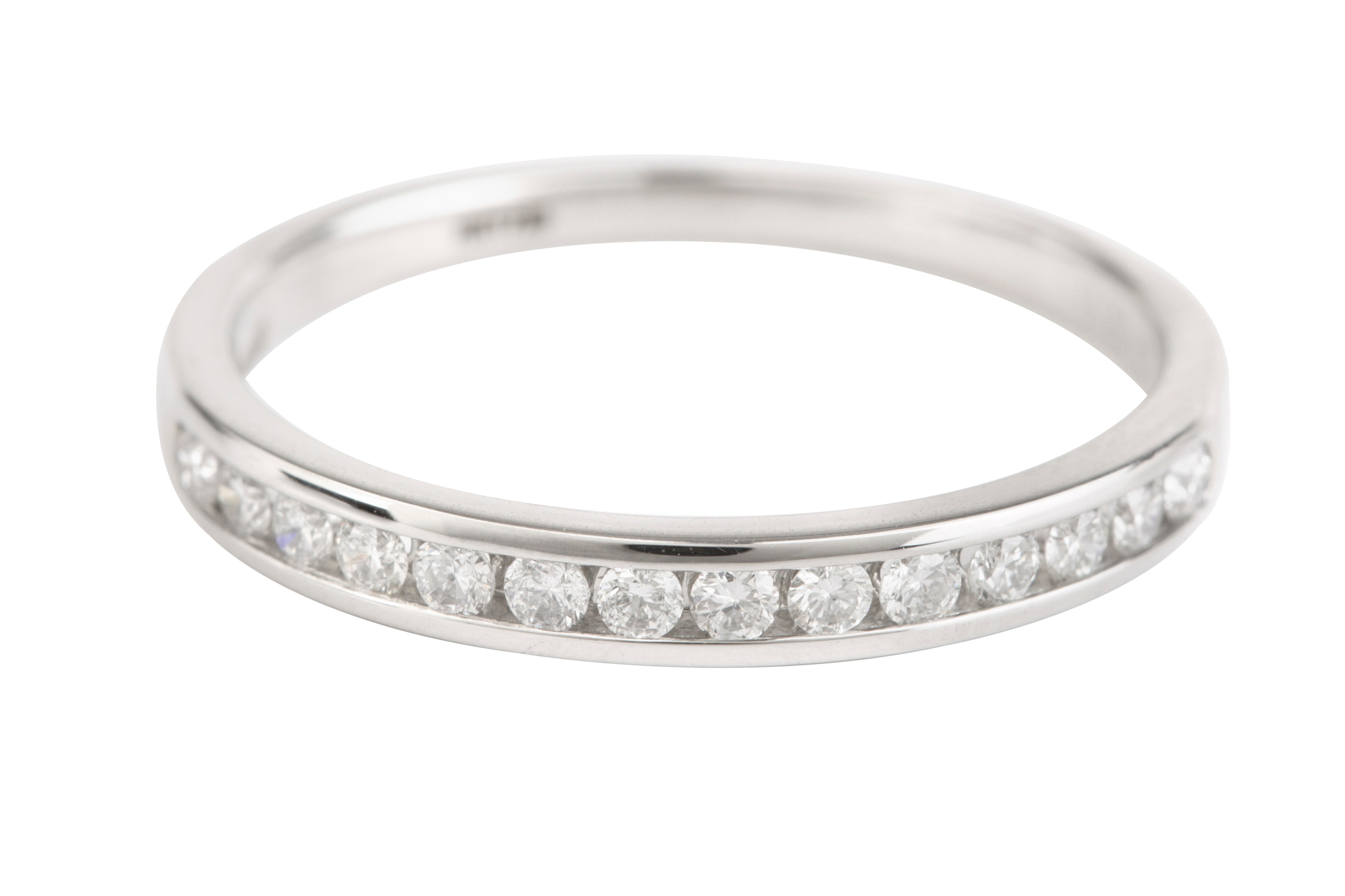 HET728 Diamond Half Eternity Channel set Ring in Platinum (0.20ct)