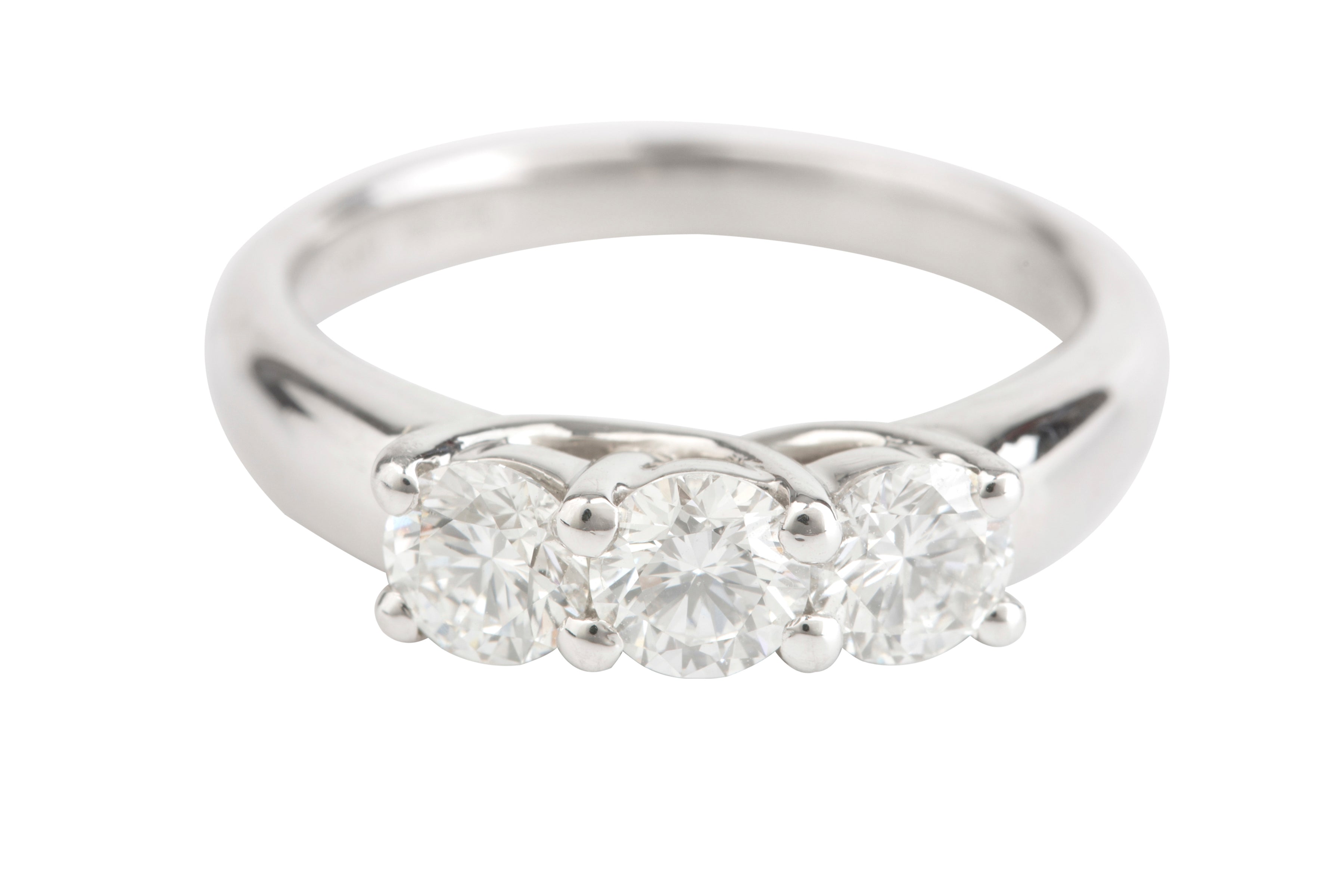 TP3578 Diamond Three Stone Ring in Platinum (1.07ct)