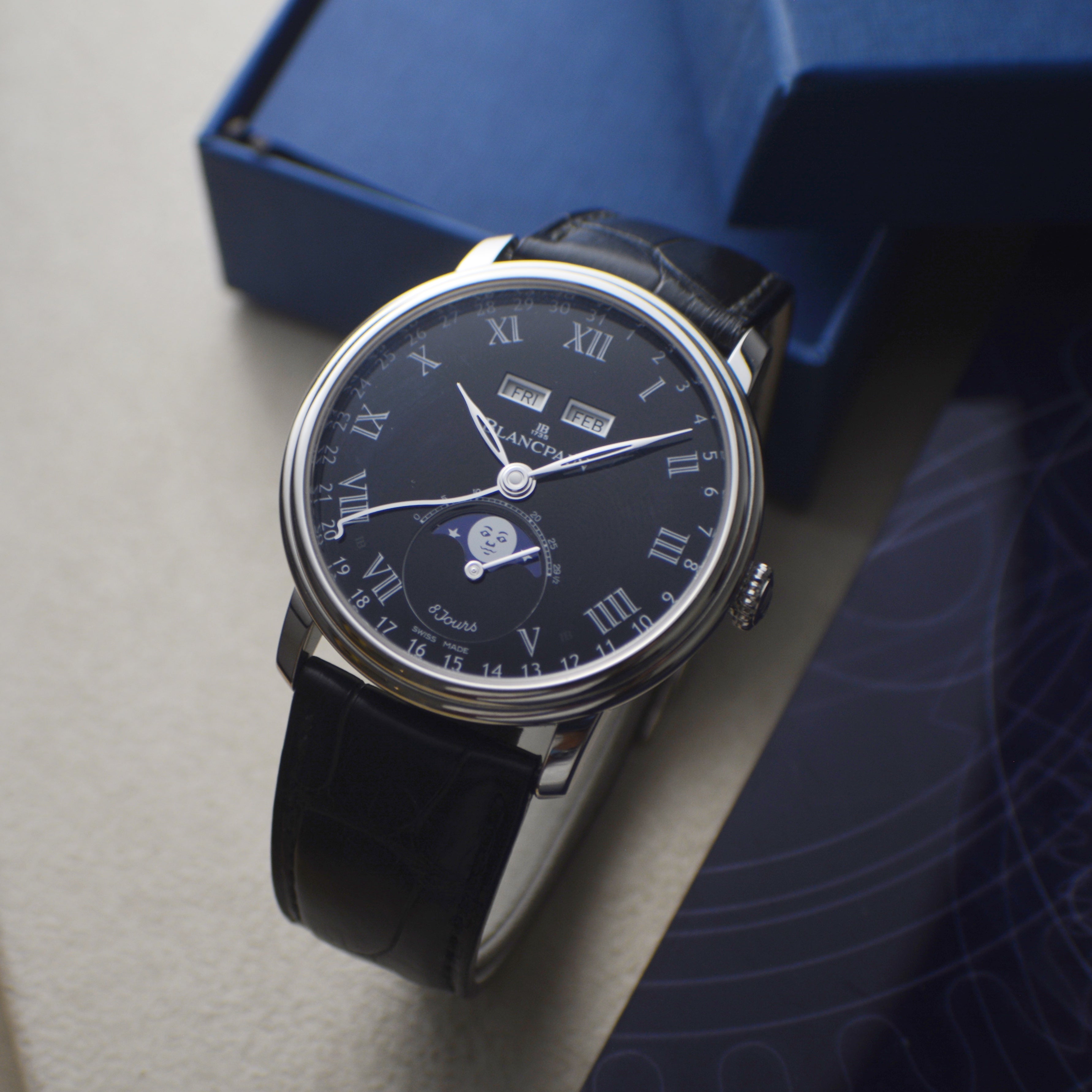 Limited Edition | Blancpain Villeret Complete Calendar 40mm | 6639-3437-55B