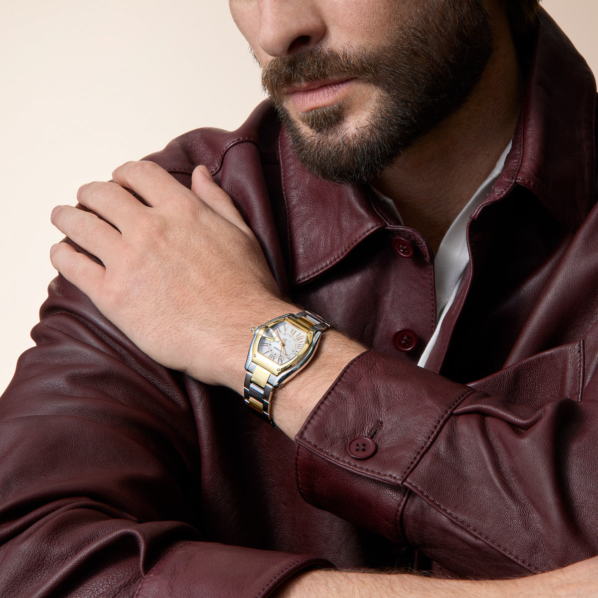 Cartier Roadster Medium Model in Yellow Gold & Steel Automatic WSRD0009