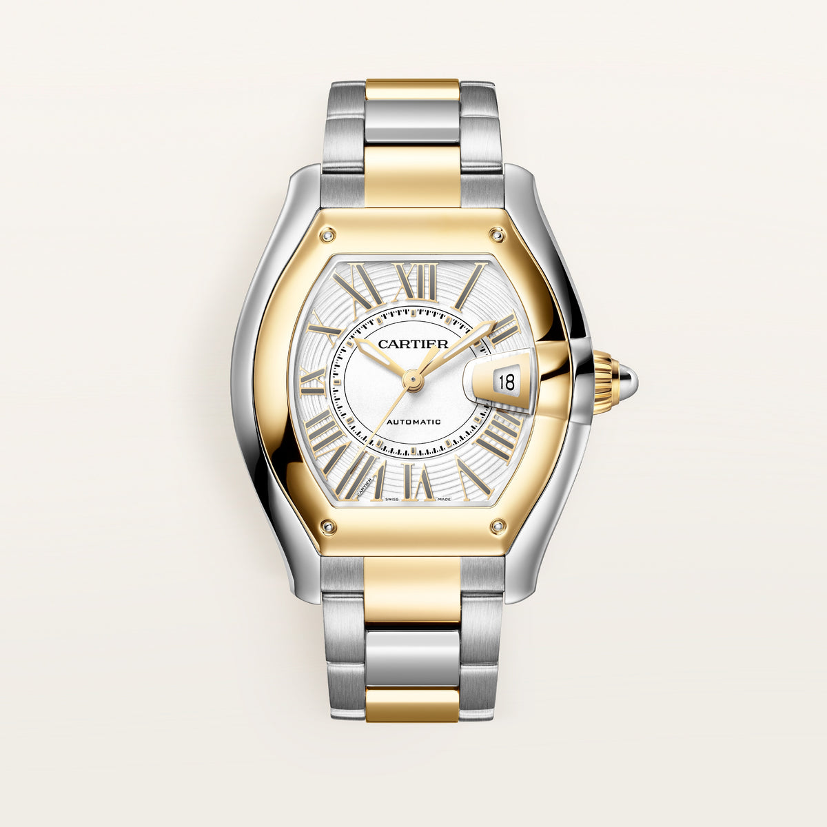 Cartier Roadster Large Model in Yellow Gold & Steel Automatic W2RD0010