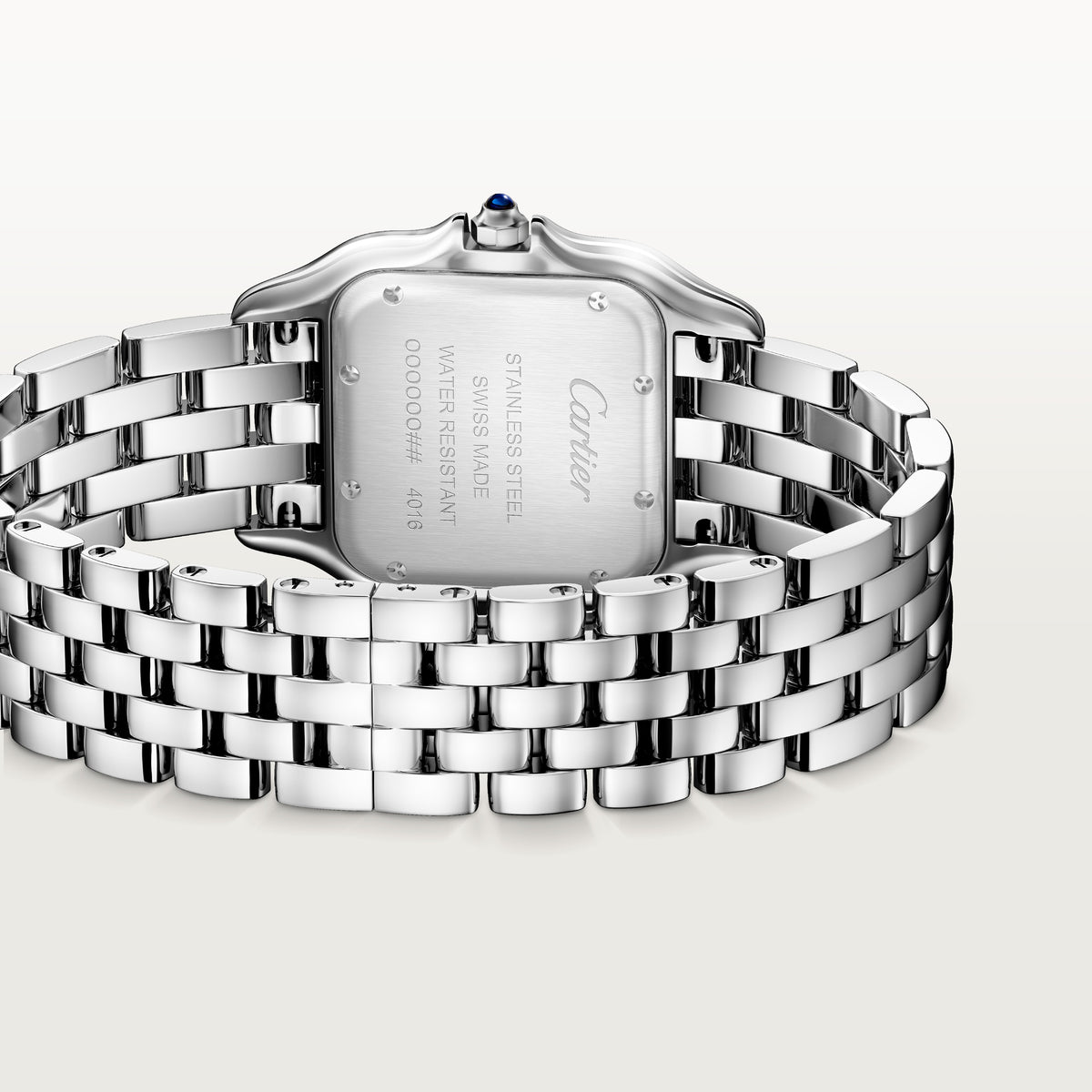 Panthère de Cartier Medium Model Stainless Steel with Diamonds Quartz W4PN0018