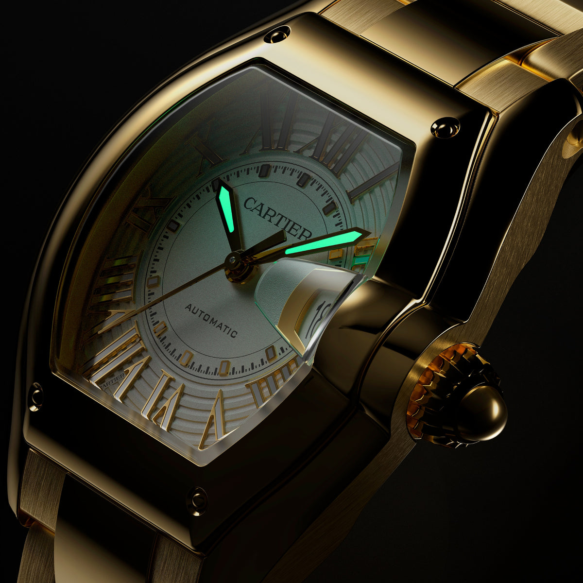 Cartier Roadster Medium Model in Yellow Gold Automatic WGRD0011