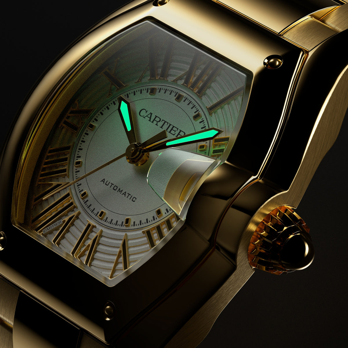 Cartier Roadster Large Model in Yellow Gold Automatic WGRD0012