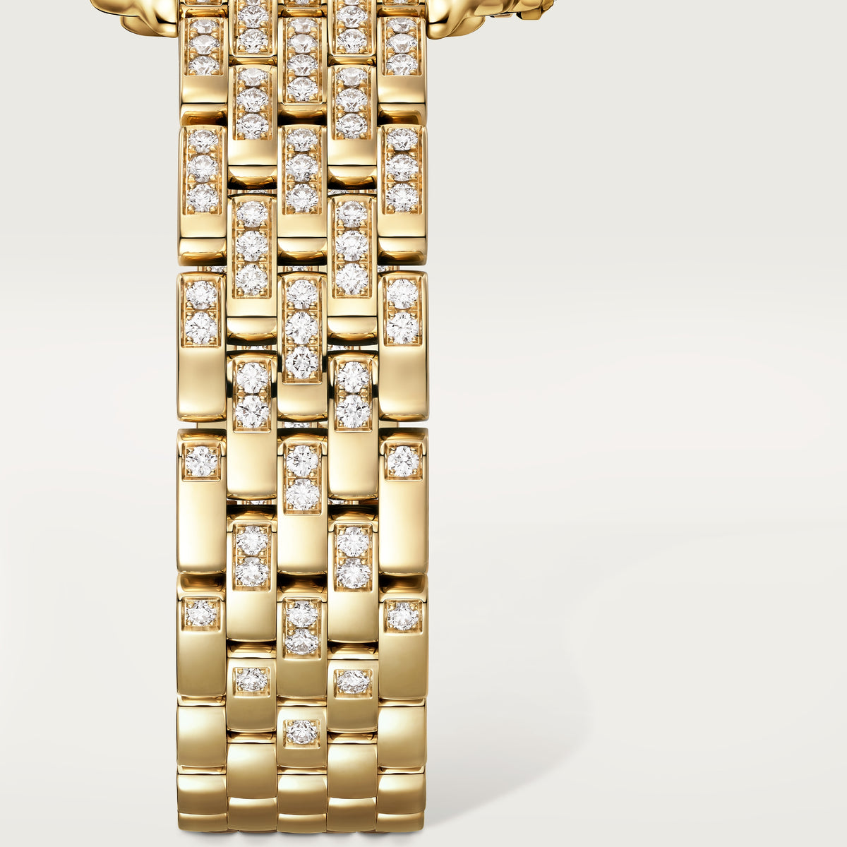 Panthère de Cartier Medium Model in 18ct Yellow Gold Quartz Diamonds WJPN0060