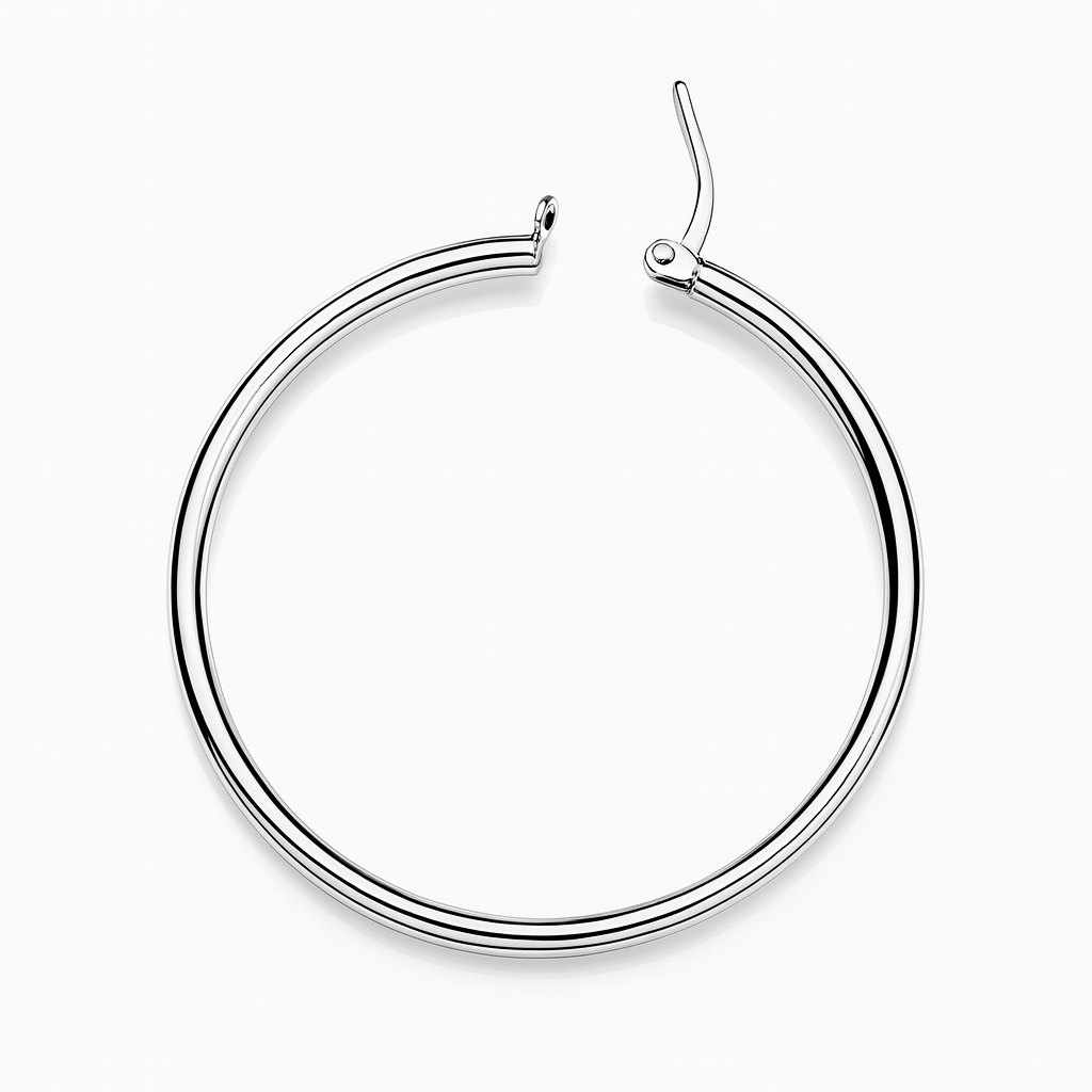 44MM 9CT WHITE GOLD HOOP EARRINGS | ST19320