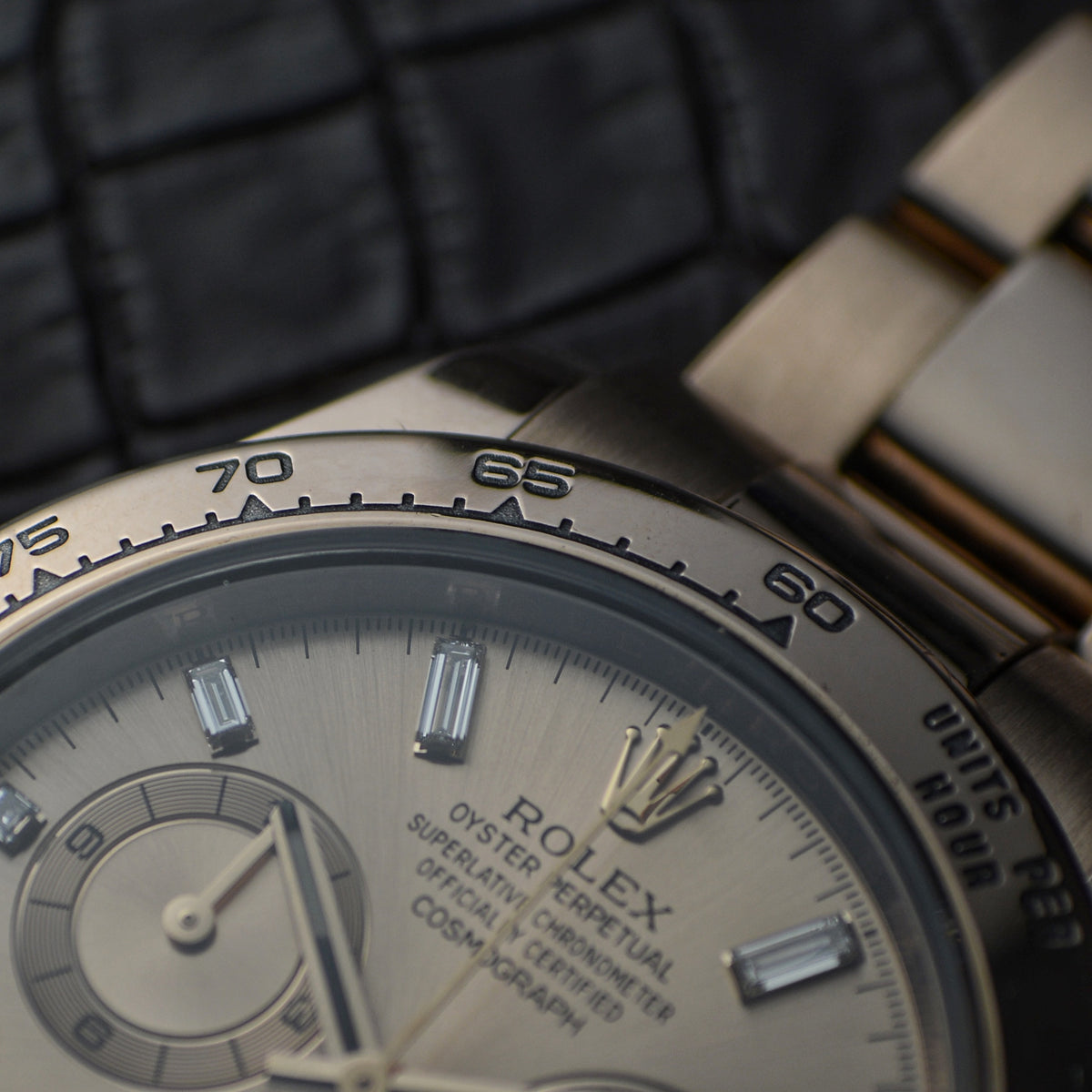 Pre-Owned Rolex Daytona Everose Gold Baguette Diamond Dial 116505-0017 - 2017