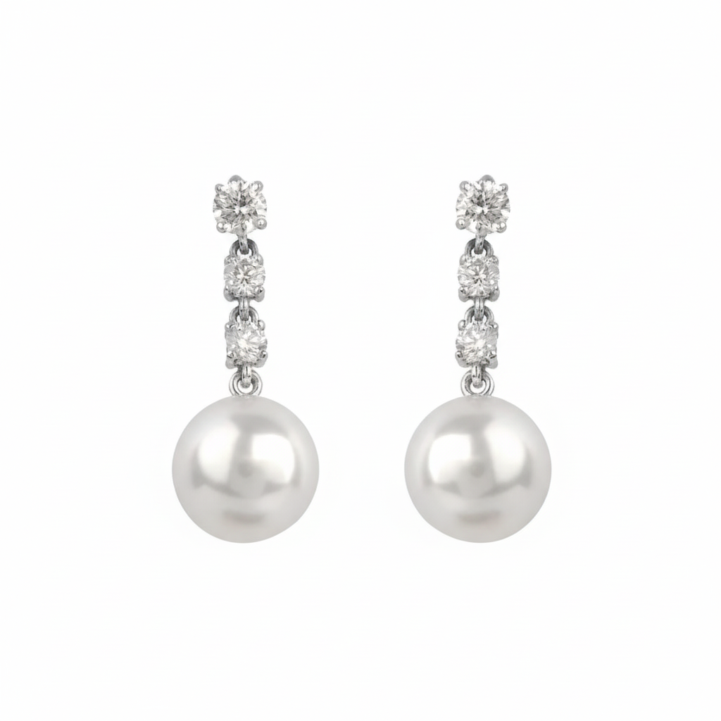 Cropped pearl earrings image