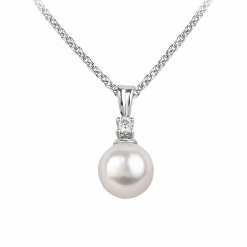 Cropped pearl pendant ring image
