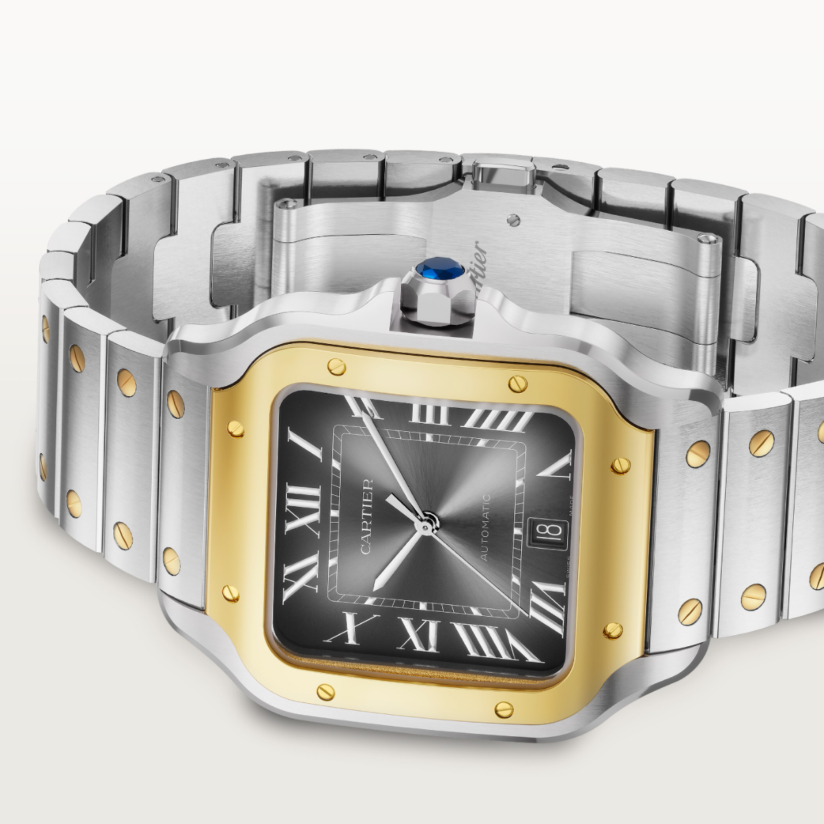 Santos de Cartier | Large Model| Steel & Yellow Gold | W2SA0030