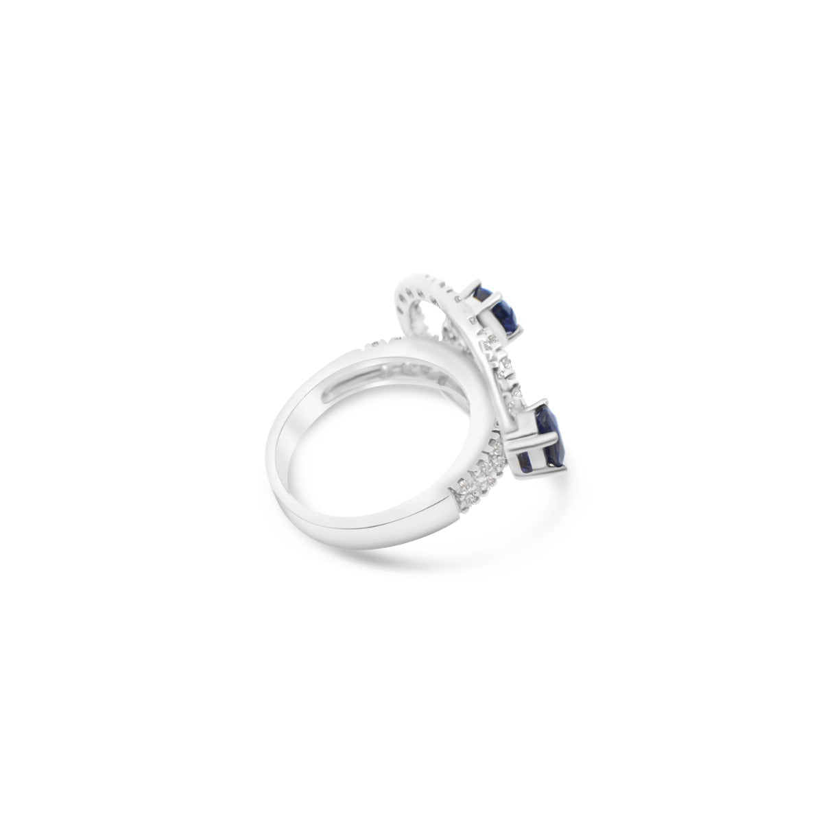 18ct White Gold Sapphire & Diamond Dress Ring | PF6503