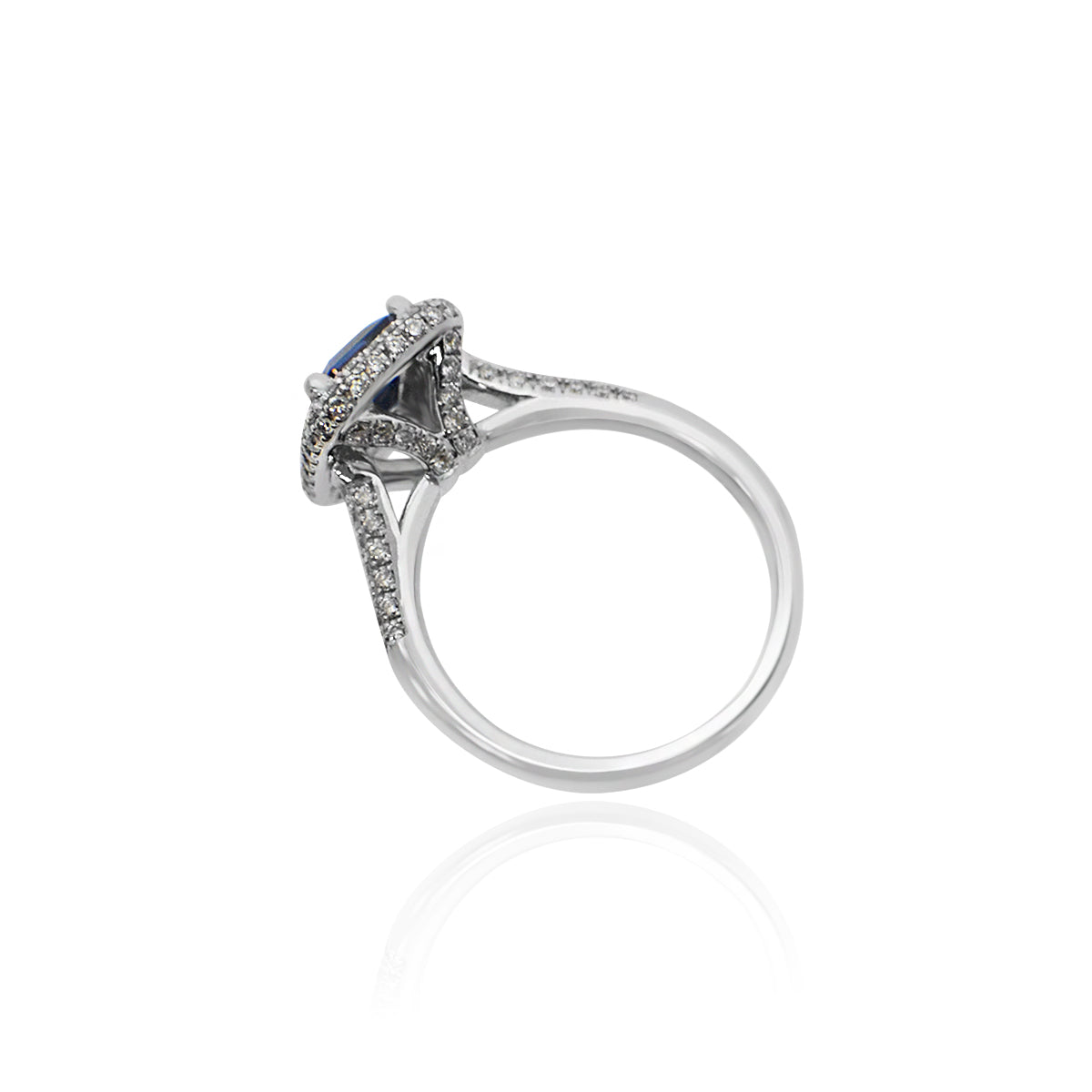 2.42ct Sapphire & Diamond Ring in 18ct White Gold | TP9503