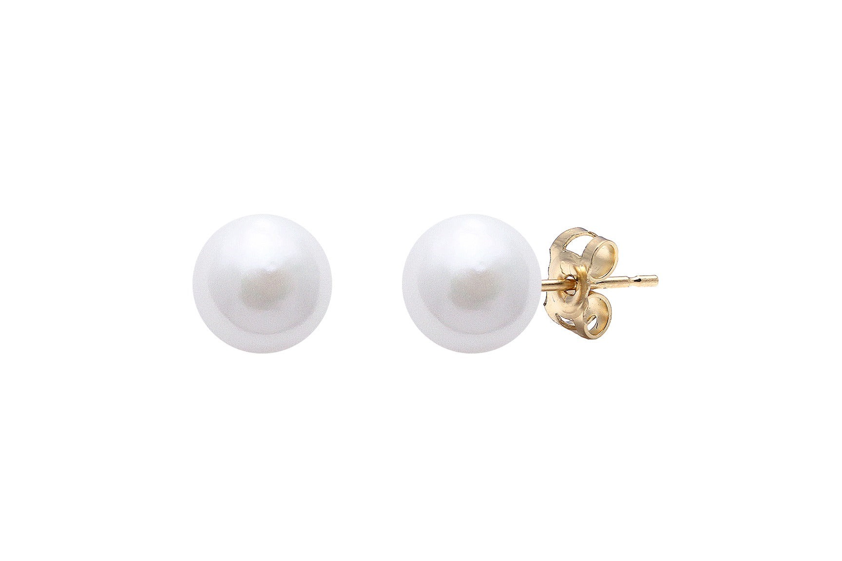 Cultured Pearl Stud Earrings | 9ct Yellow Gold | 6mm
