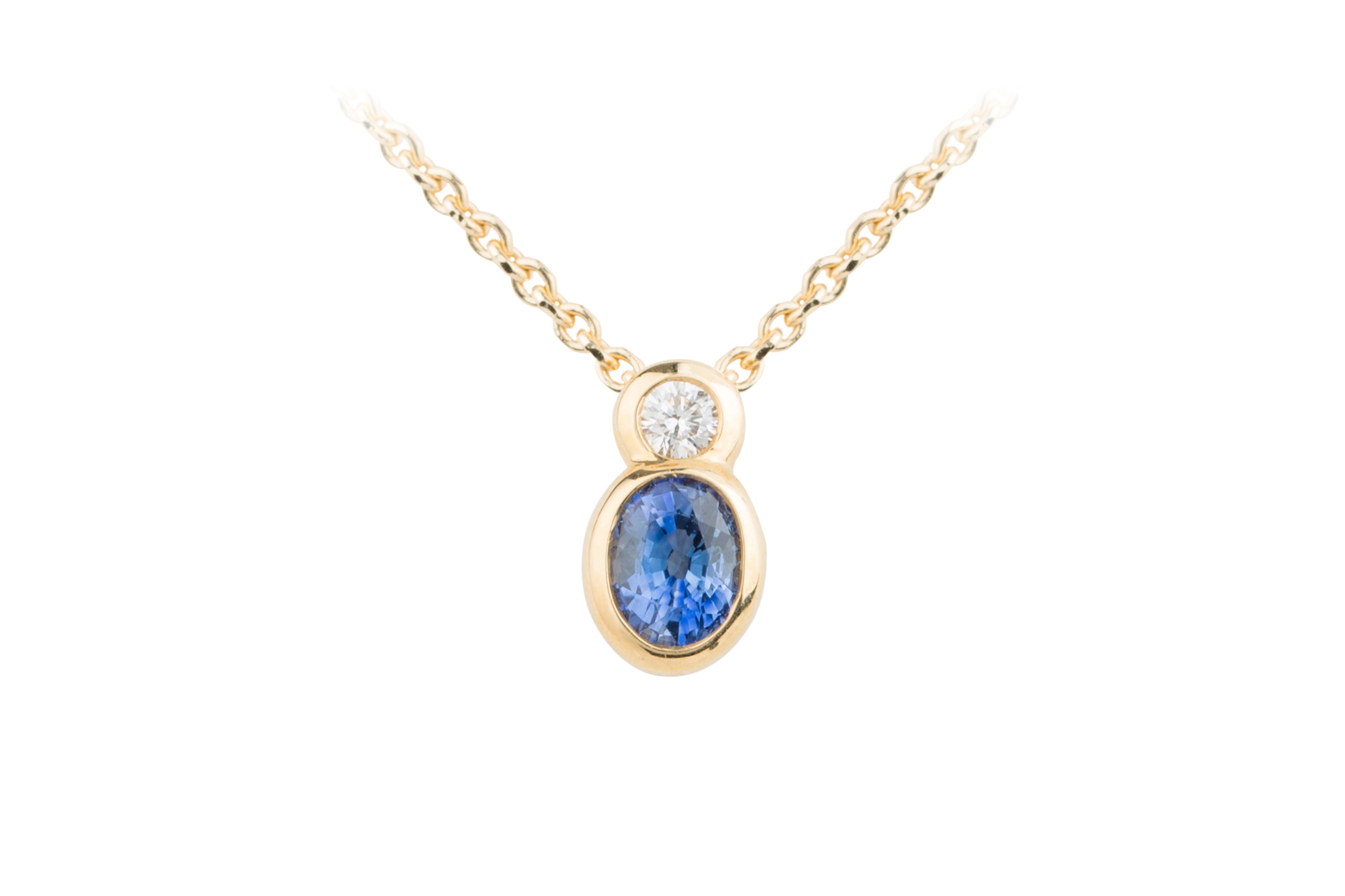 Sapphire & Diamond Pendant