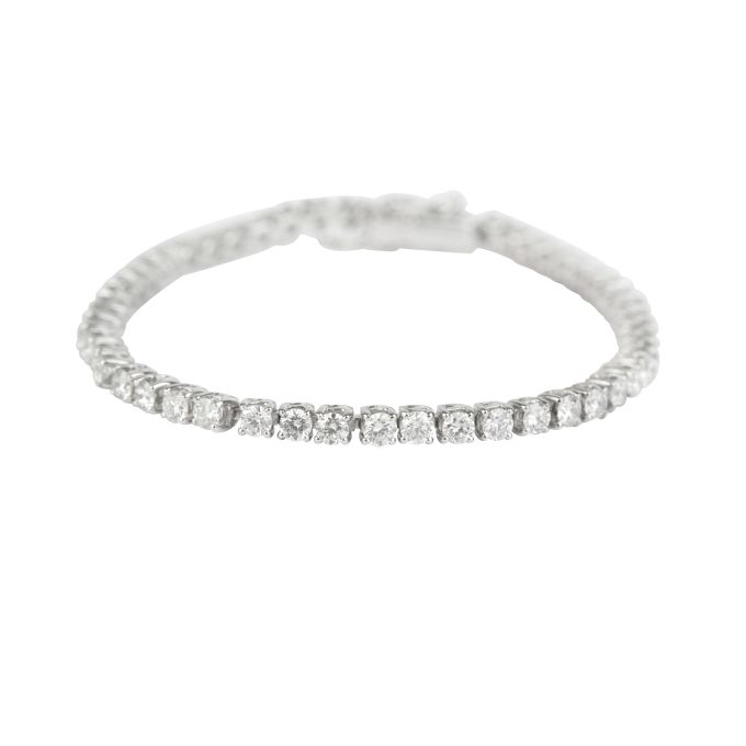 BA14701 Diamond Line Bracelet set with Brilliant Cut Diamonds in 18ct White Gold ( 5.00ct )