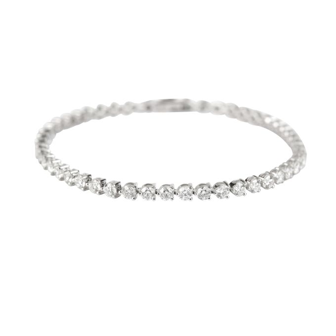 FD8701 Diamond Line Bracelet set with Brilliant Cut Diamonds in 18ct White Gold ( 5.00ct )