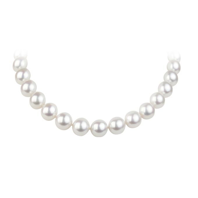 South Sea Cultured Pearl Graduate Choker with Diamond set Clasp in 18ct White Gold