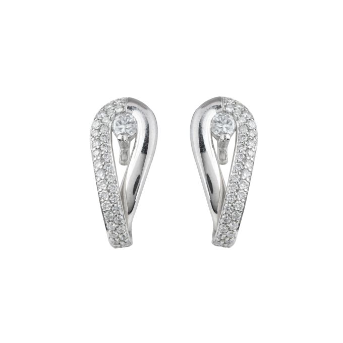 Diamond Earrings in 18ct White Gold 