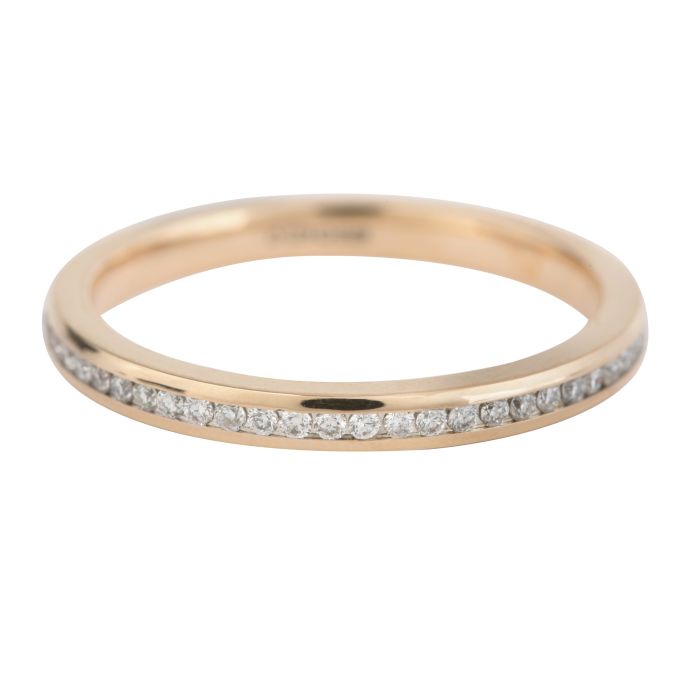 ET510 Diamond Full Eternity Fine Ring in 18ct Rose Gold (0.28ct)