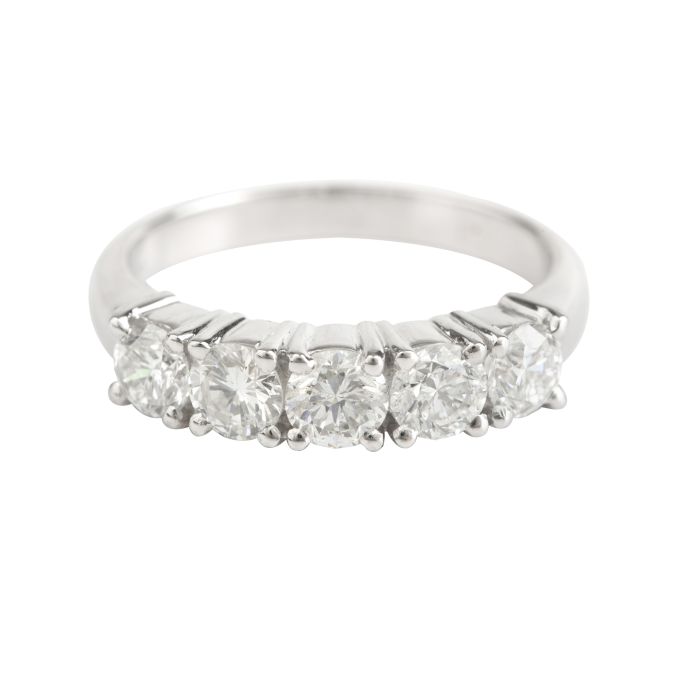SE13505 Diamond Half Eternity Ring in Platinum (1.25ct)